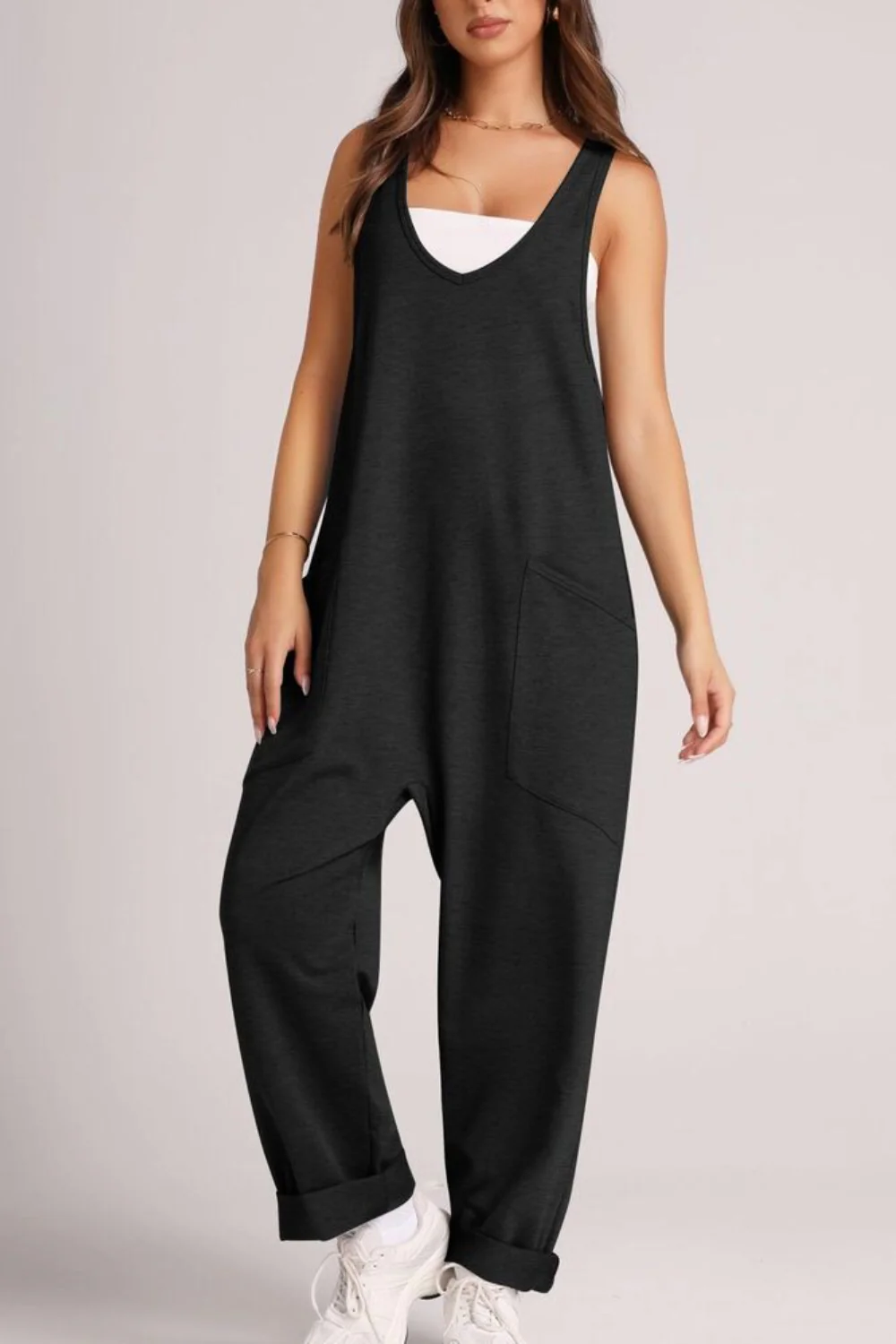 Lovelet V-Neck Wide Strap Overalls - Image 18