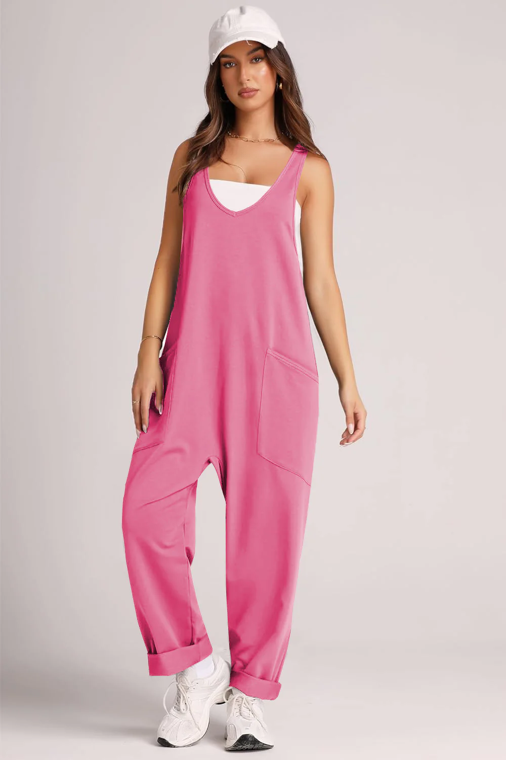 Lovelet V-Neck Wide Strap Overalls - Image 2