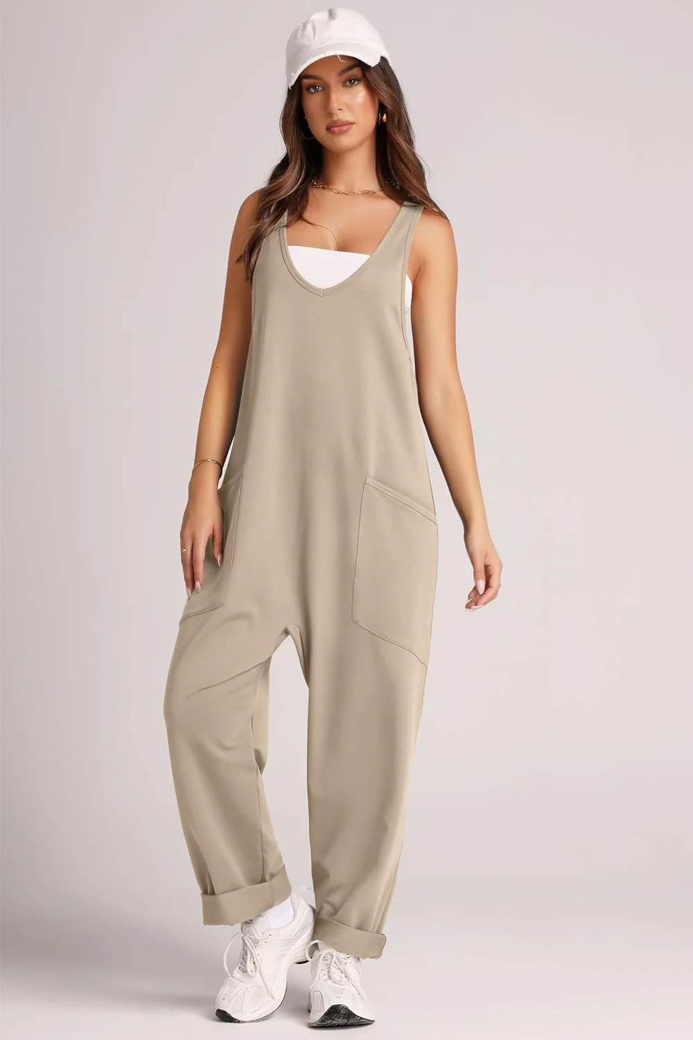 Lovelet V-Neck Wide Strap Overalls - Image 5