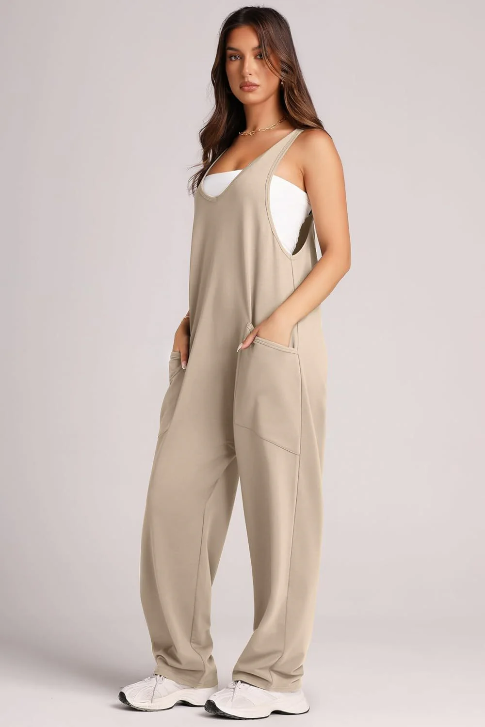 Lovelet V-Neck Wide Strap Overalls - Image 6