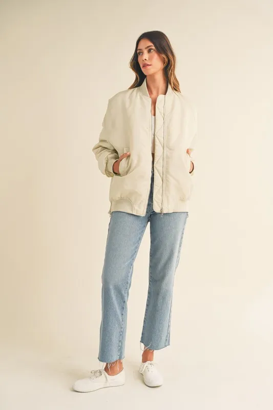 MABLE Back Ruched Utiltiy Bomber Jacket - Image 6