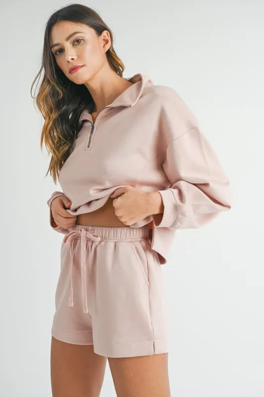 MABLE Half Zip Sweatshirt and Shorts Set - Image 3
