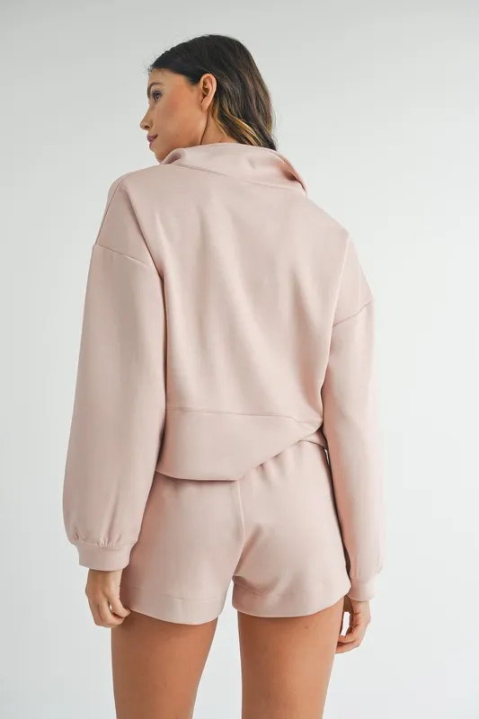 MABLE Half Zip Sweatshirt and Shorts Set - Image 4