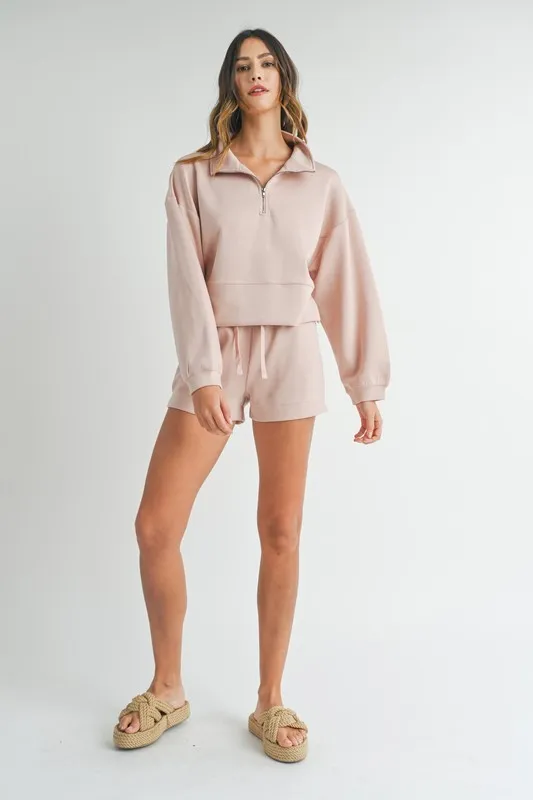 MABLE Half Zip Sweatshirt and Shorts Set - Image 5