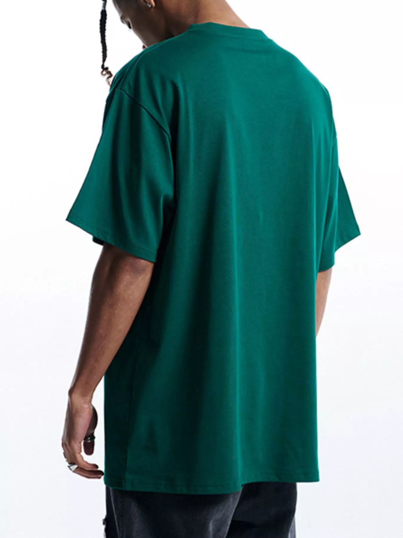 Men's Round Neck Oversized Cotton T-Shirt - Image 2