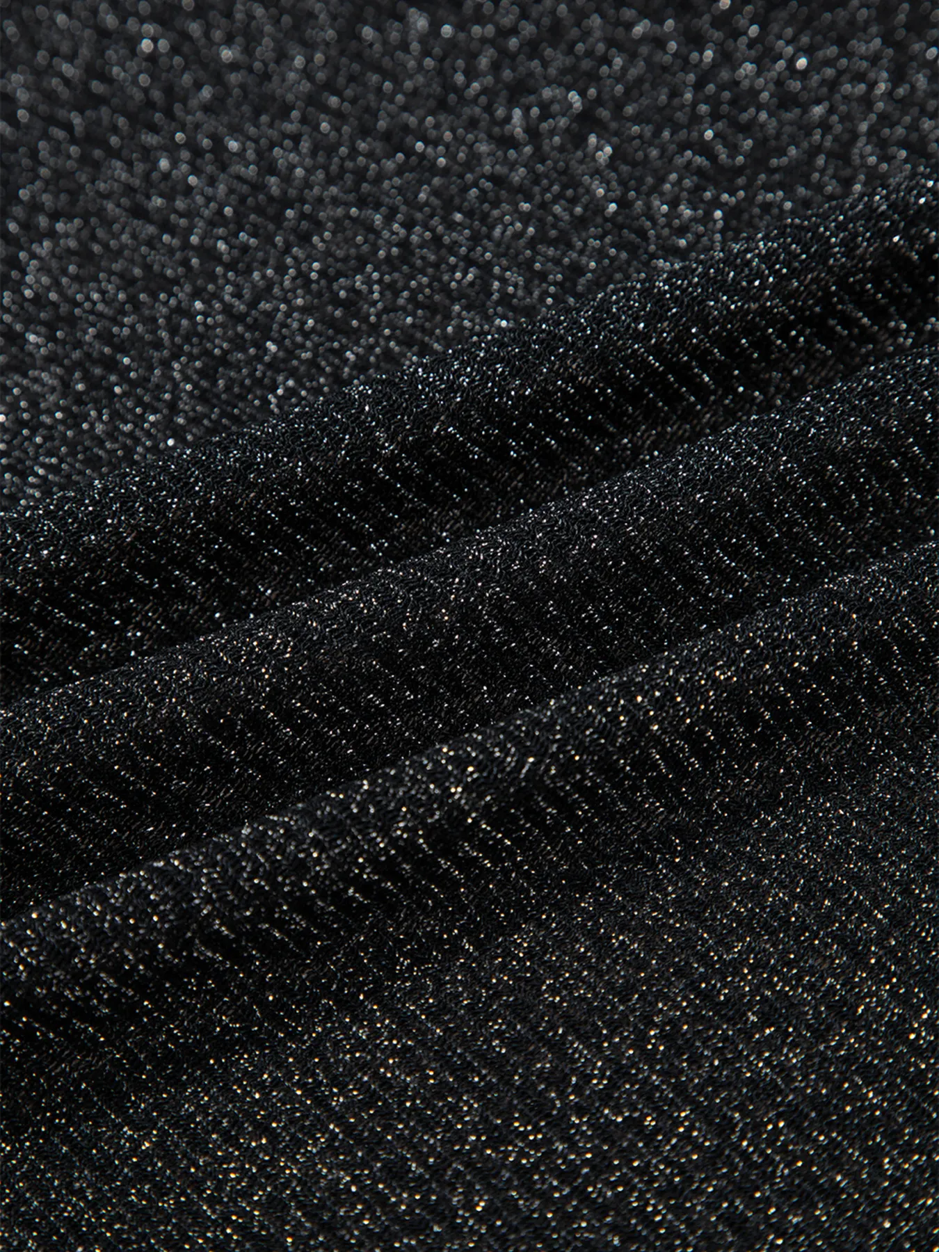 Metallic Glitter Mesh Long Sleeve Top - Image 9