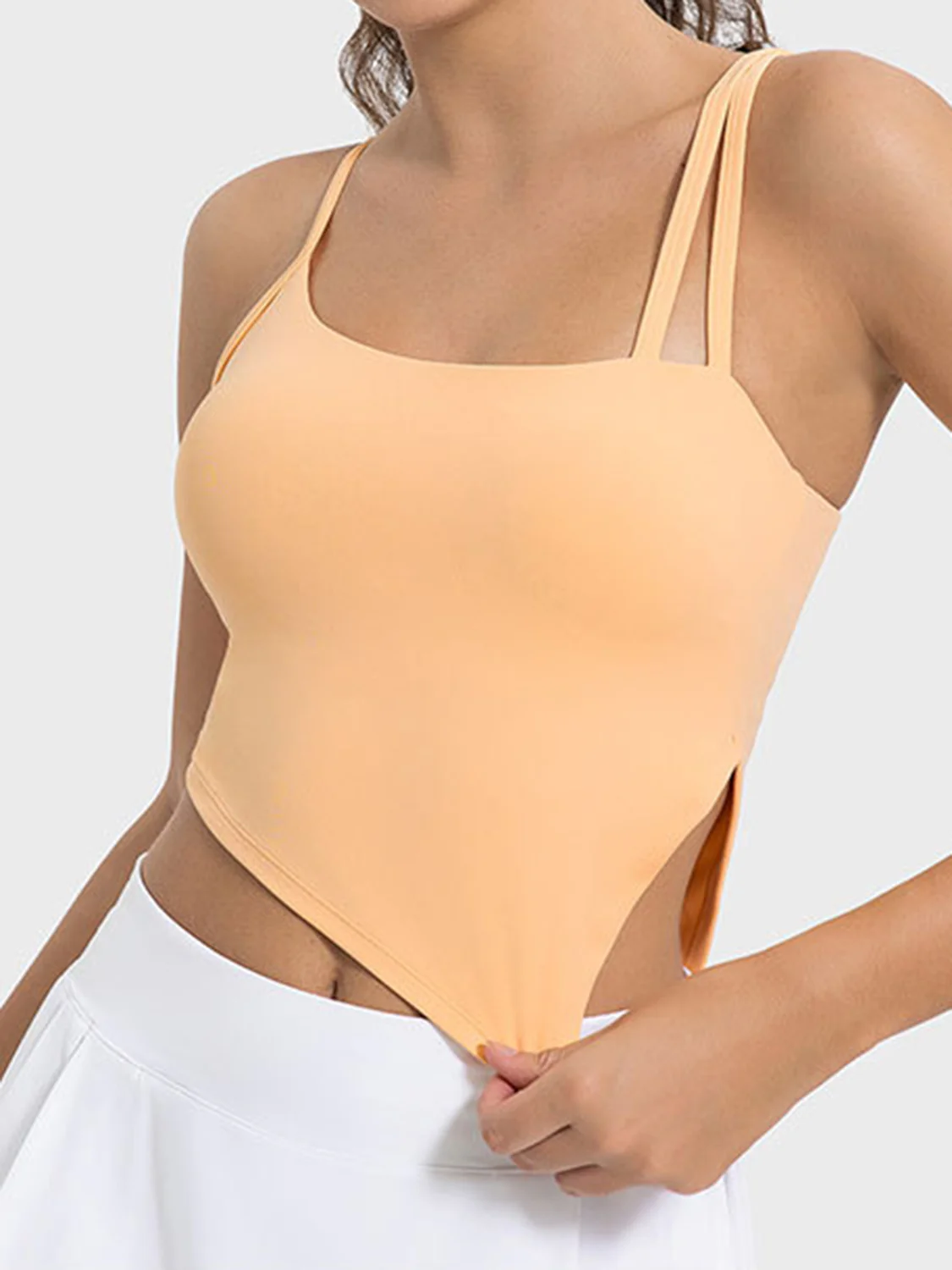 Millennia Slit Asymmetrical Neck Active Cami - Image 3