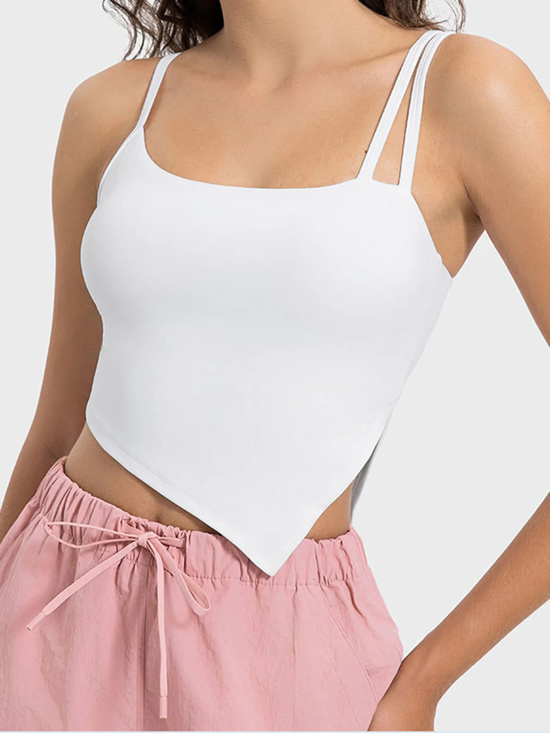 Millennia Slit Asymmetrical Neck Active Cami - Image 4
