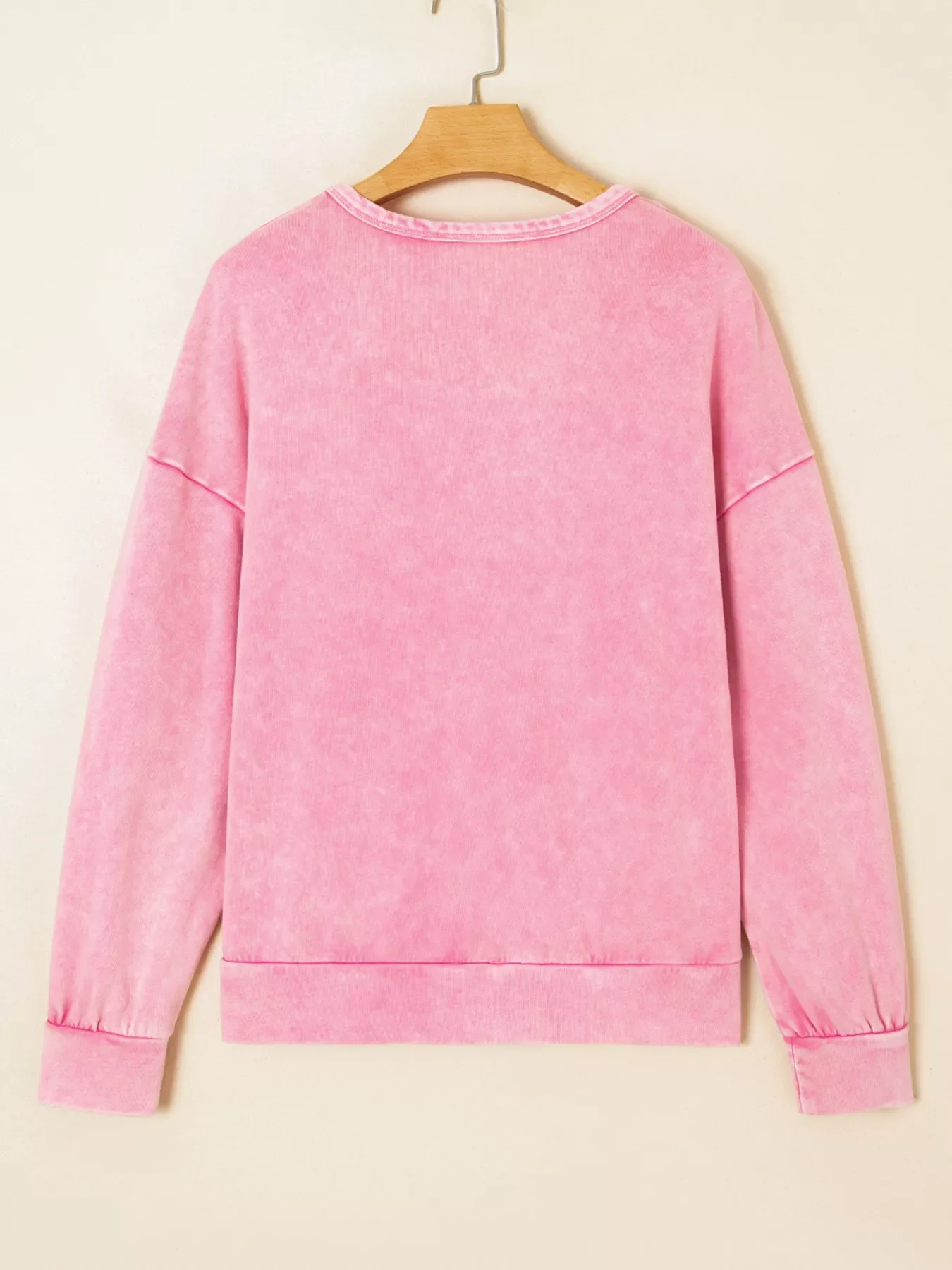 Mineral Wash Bow Patchwork Sweatshirt - Image 7