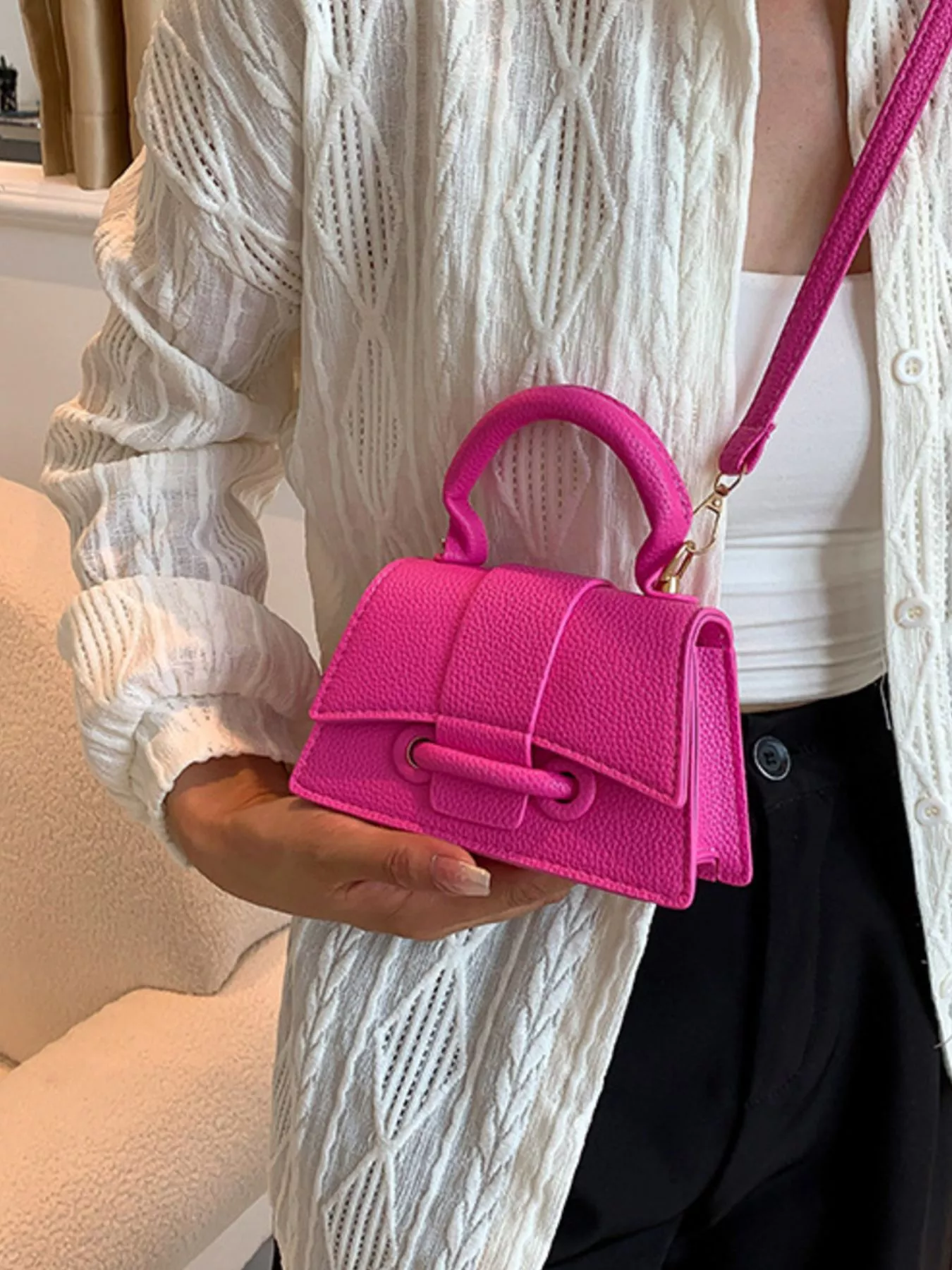 Mini Top Handle Crossbody Bag - Image 5