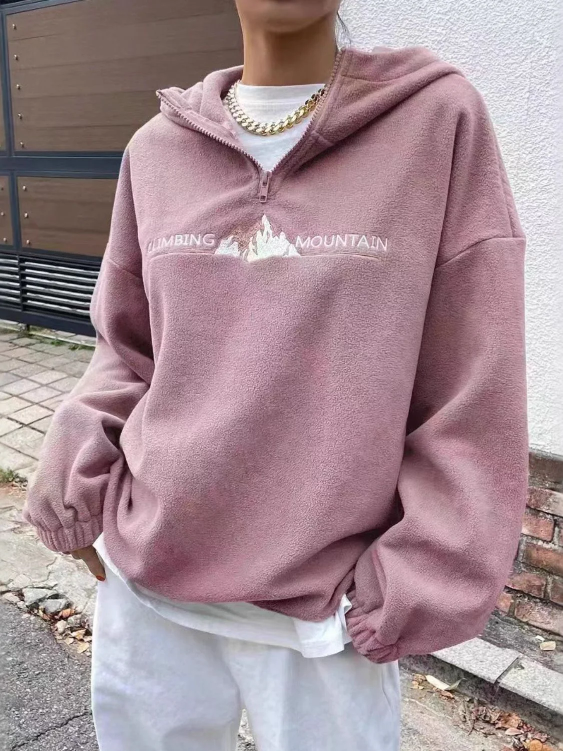 Mountain Quarter Zip Long Sleeve Hoodie - Image 7
