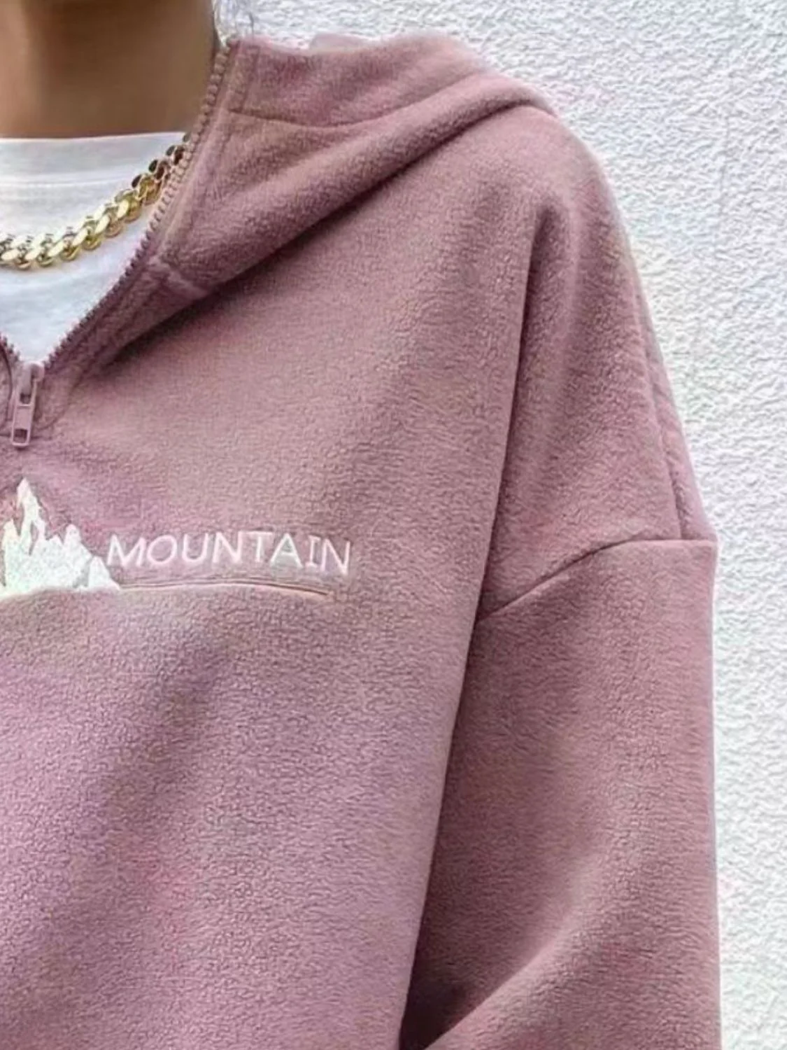 Mountain Quarter Zip Long Sleeve Hoodie - Image 9