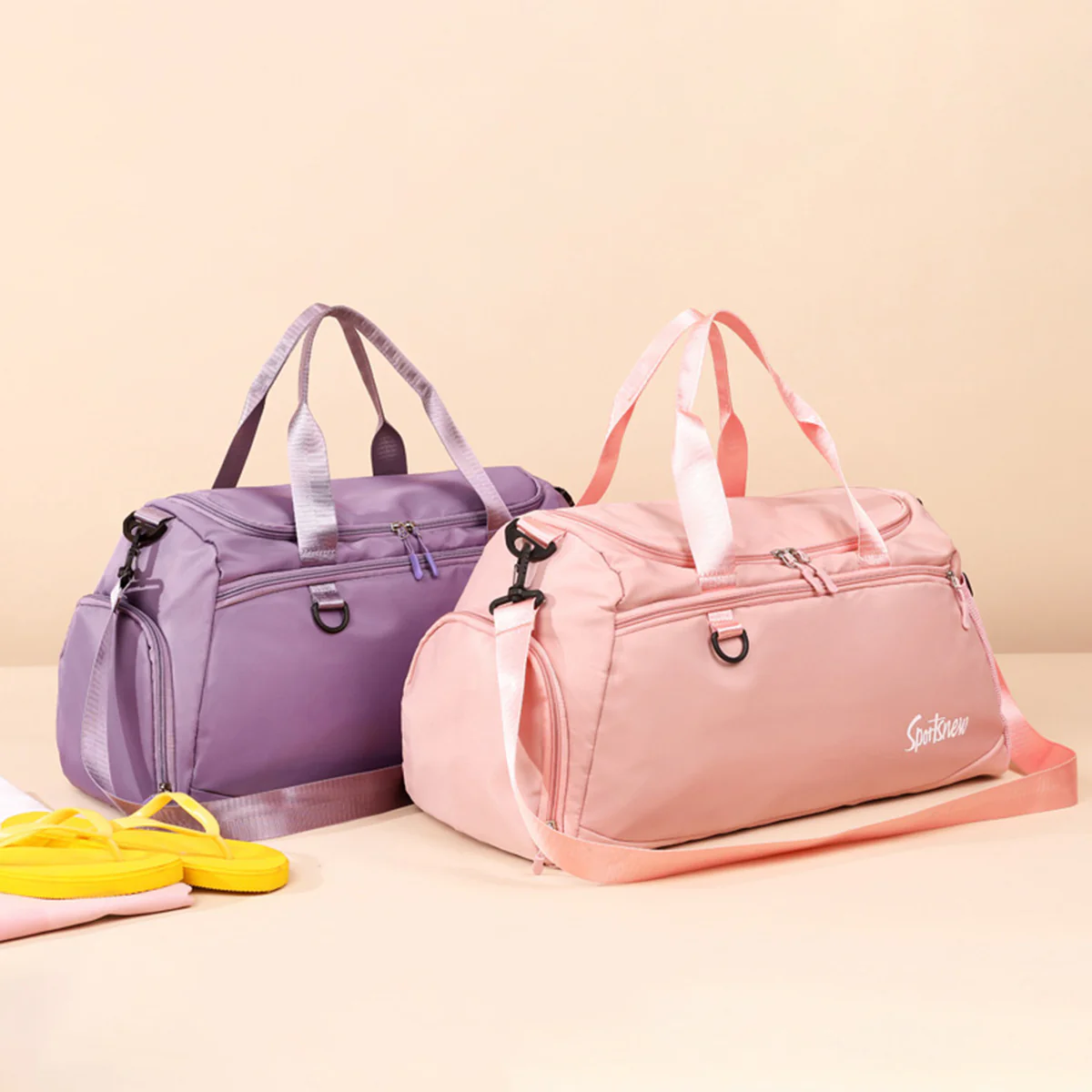 Multi Pockets Nylon Travel Bag - Image 2