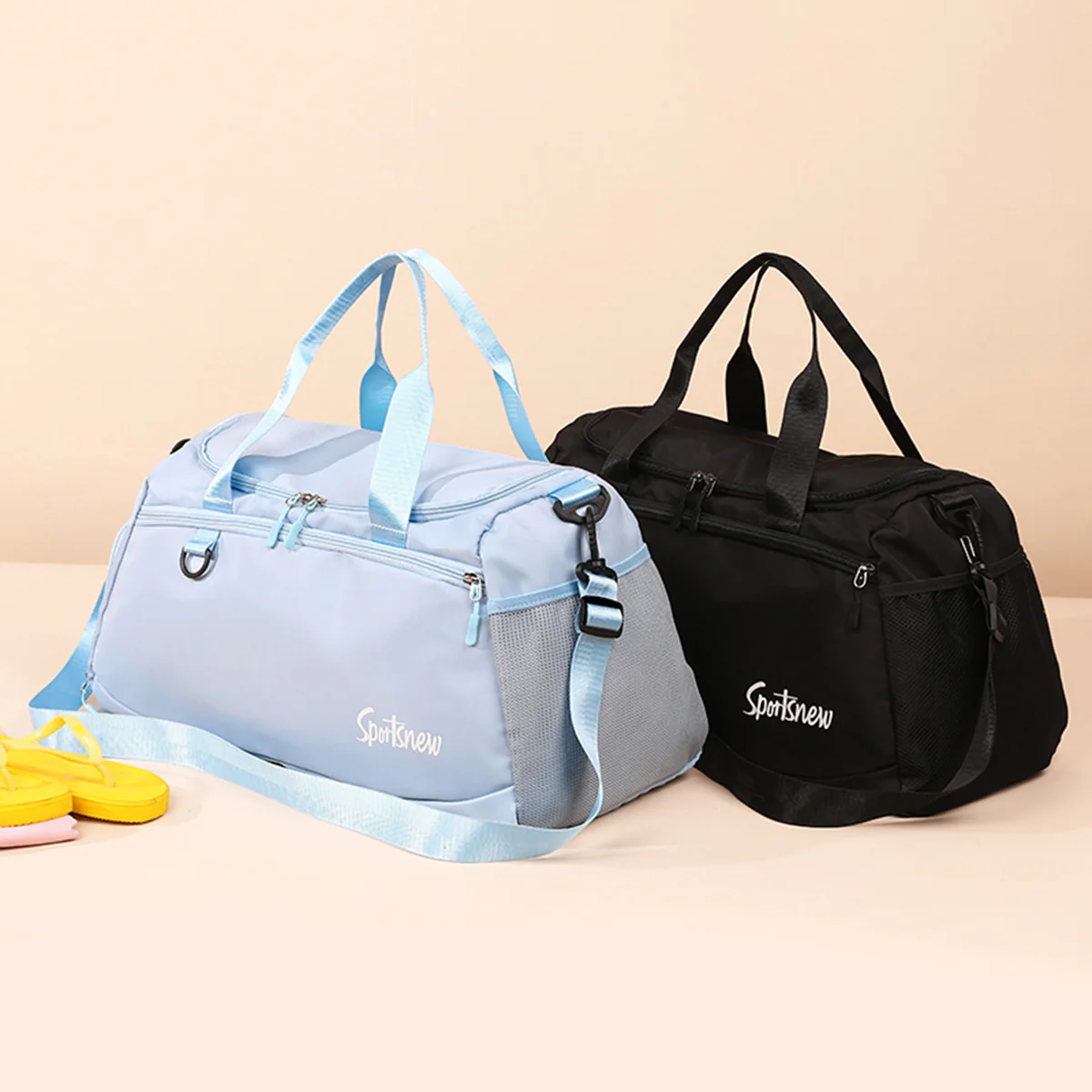 Multi Pockets Nylon Travel Bag - Image 3