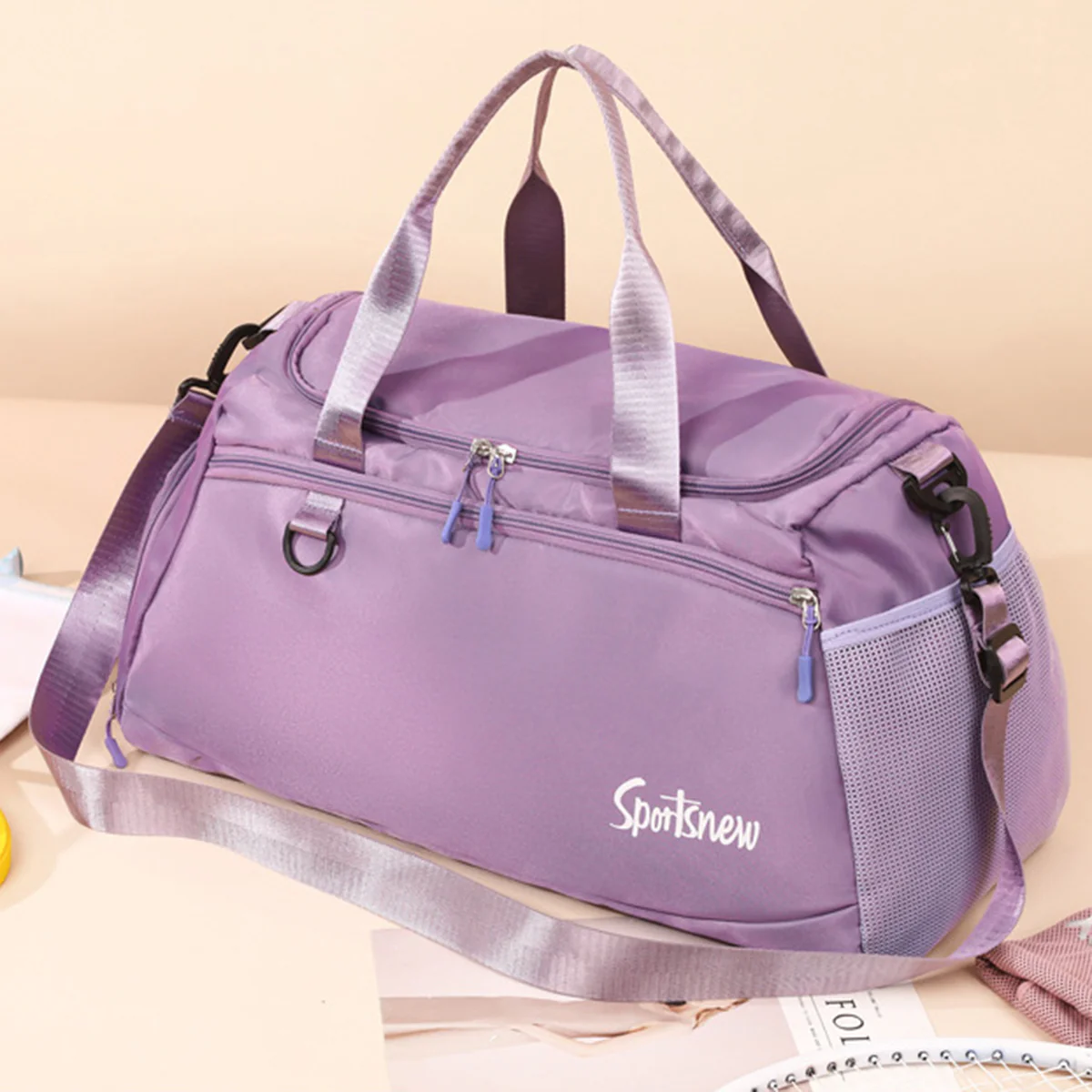 Multi Pockets Nylon Travel Bag - Image 4