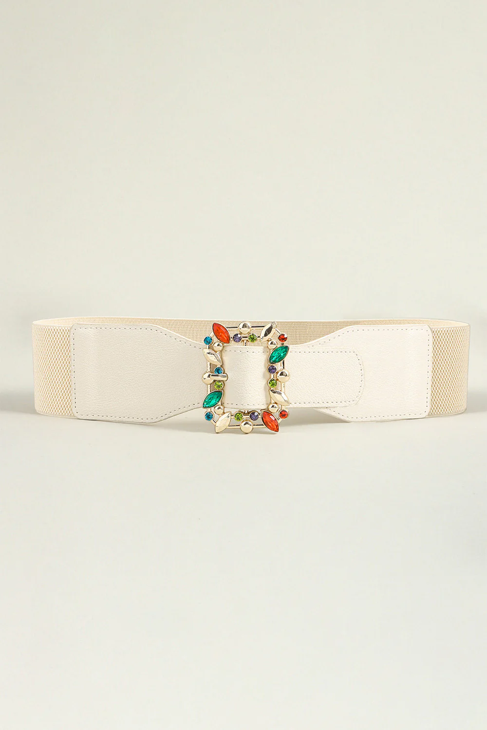 Multicolored Leaf Buckle Elastic Belt - Image 3