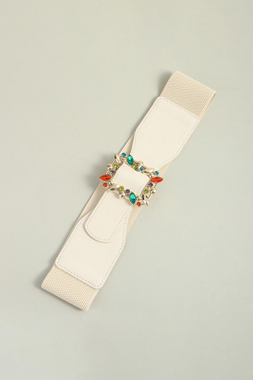 Multicolored Leaf Buckle Elastic Belt - Image 4