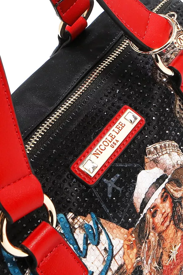 Nicole Lee USA Martha Travels Italy Wide Handbag with Rhinestones - Image 10