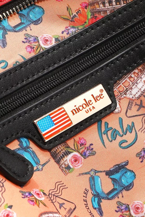 Nicole Lee USA Martha Travels Italy Wide Handbag with Rhinestones - Image 11