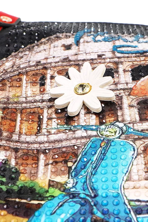 Nicole Lee USA Martha Travels Italy Wide Handbag with Rhinestones - Image 14