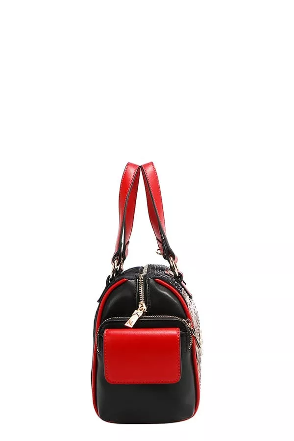 Nicole Lee USA Martha Travels Italy Wide Handbag with Rhinestones - Image 3