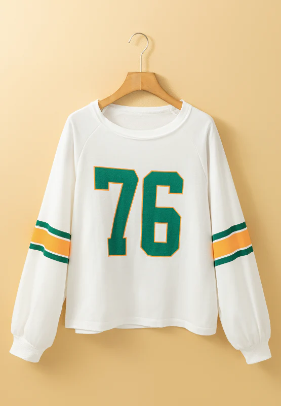 Number 76 Round Neck Long Sleeve Top - Image 7