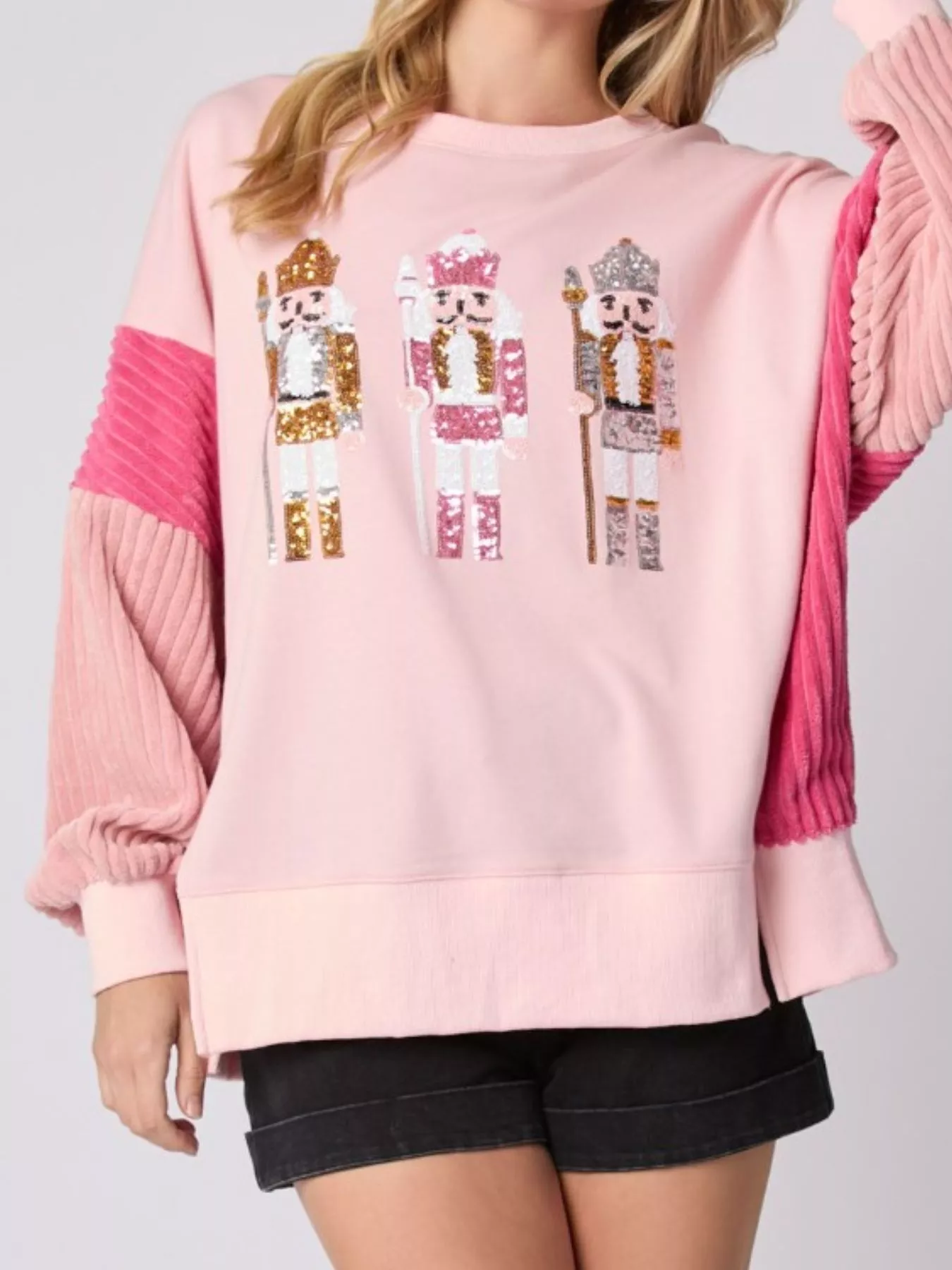 Nutcracker Long Sleeve Sweatshirt with Side Slit - Image 10