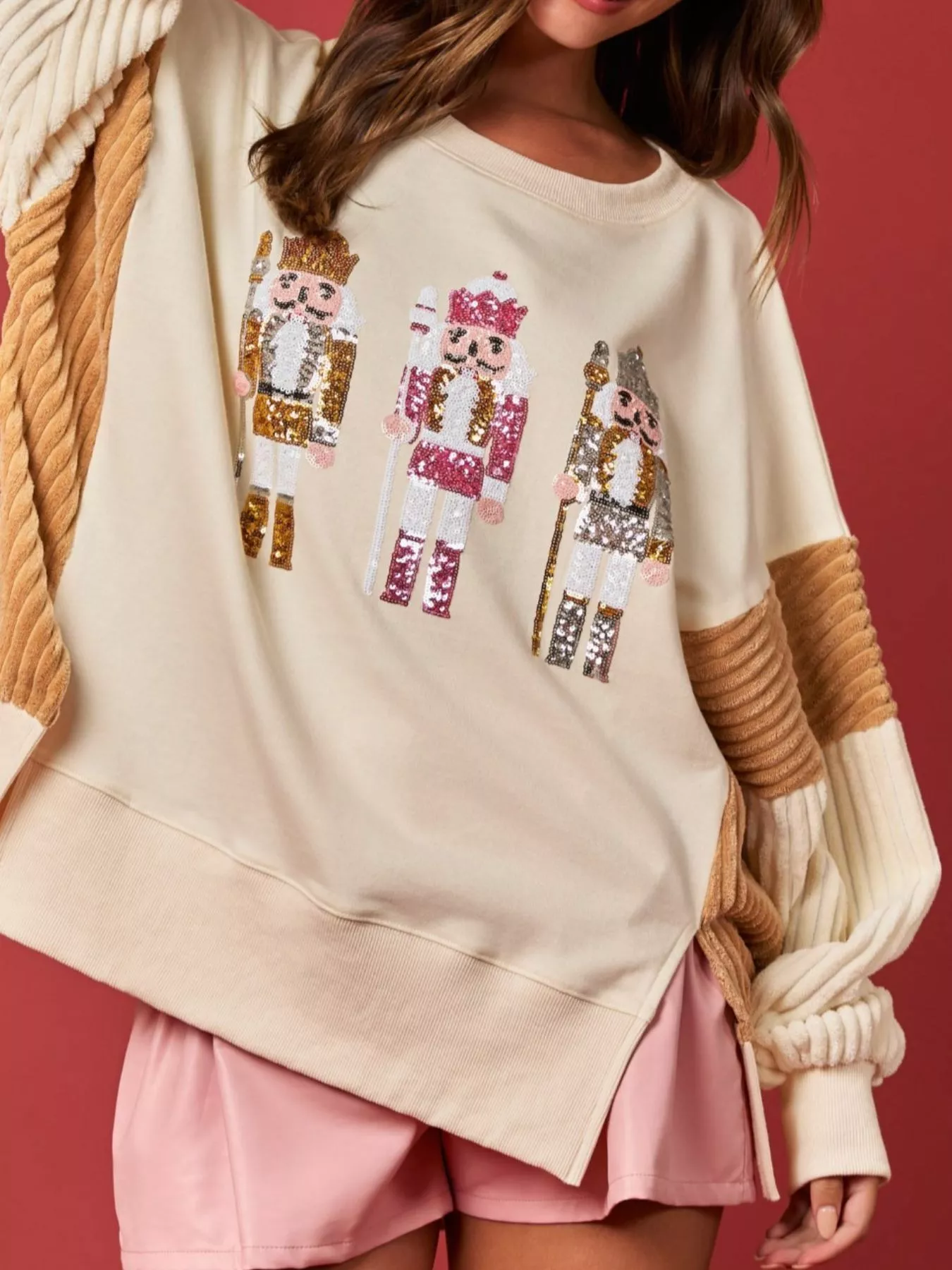 Nutcracker Long Sleeve Sweatshirt with Side Slit - Image 15