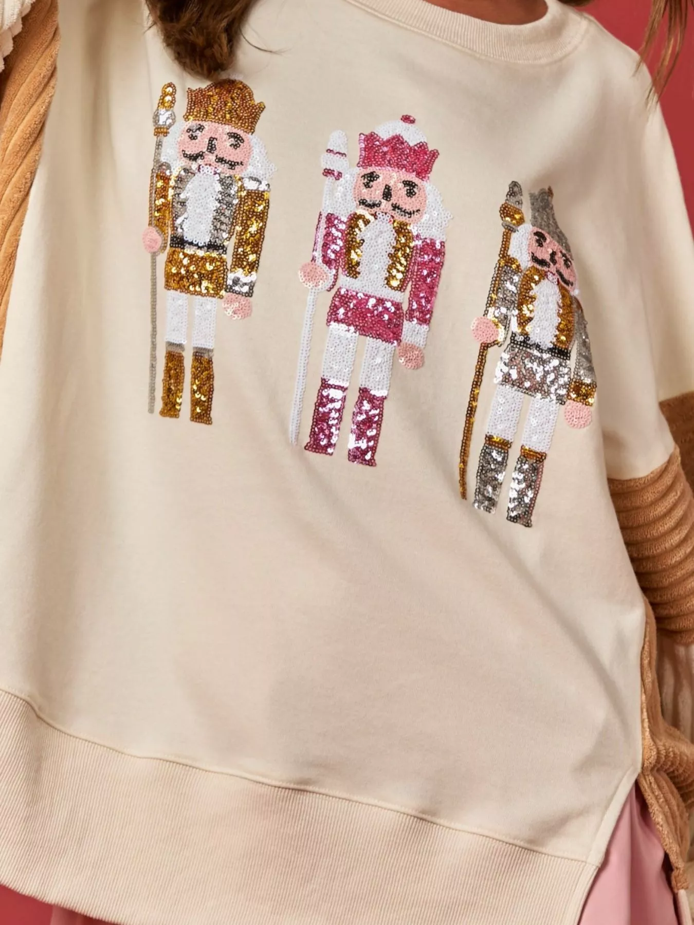 Nutcracker Long Sleeve Sweatshirt with Side Slit - Image 16