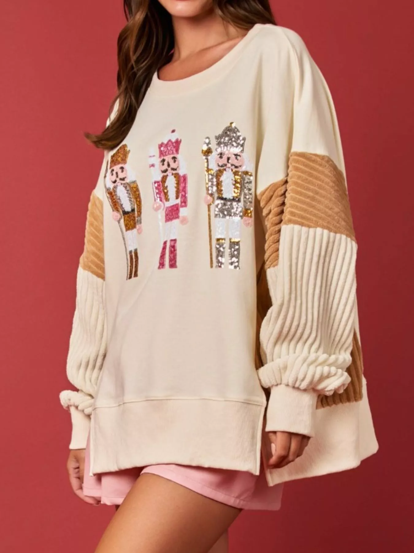 Nutcracker Long Sleeve Sweatshirt with Side Slit - Image 19