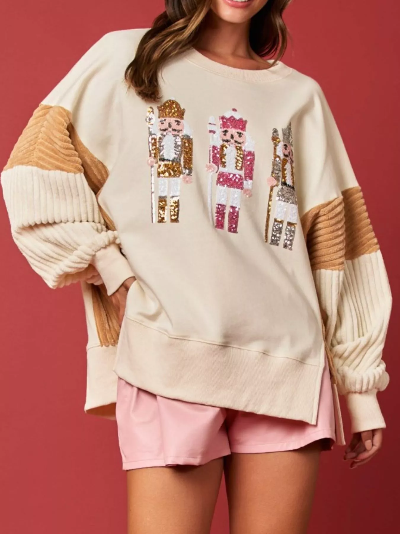 Nutcracker Long Sleeve Sweatshirt with Side Slit - Image 20