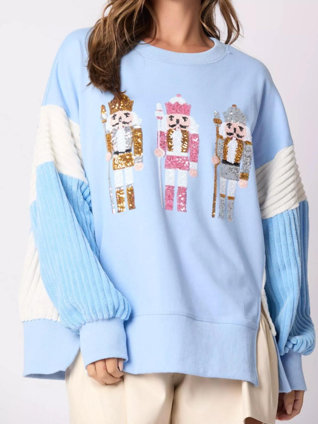 Nutcracker Long Sleeve Sweatshirt with Side Slit - Image 25