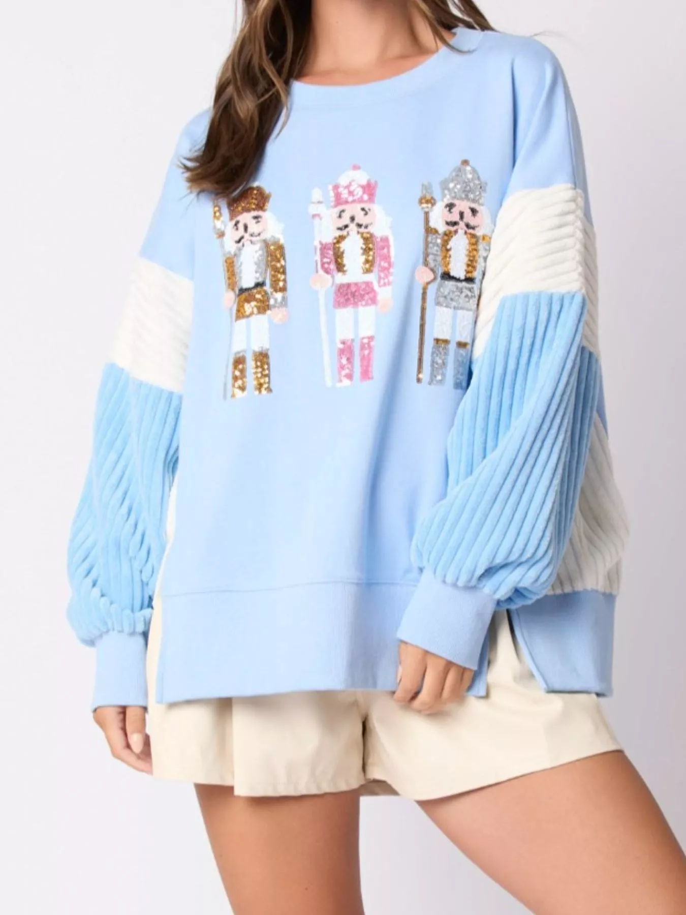 Nutcracker Long Sleeve Sweatshirt with Side Slit - Image 27