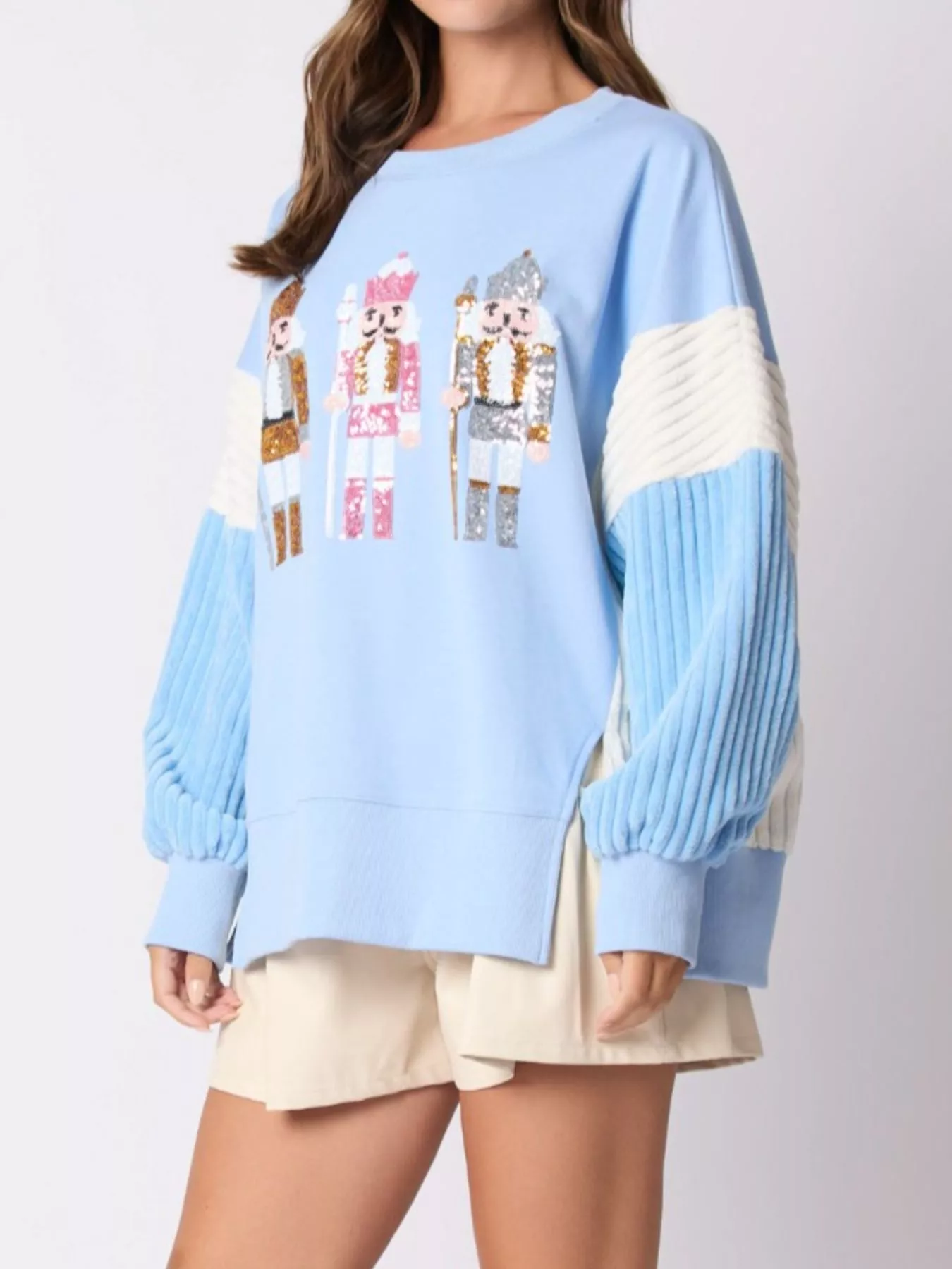 Nutcracker Long Sleeve Sweatshirt with Side Slit - Image 28