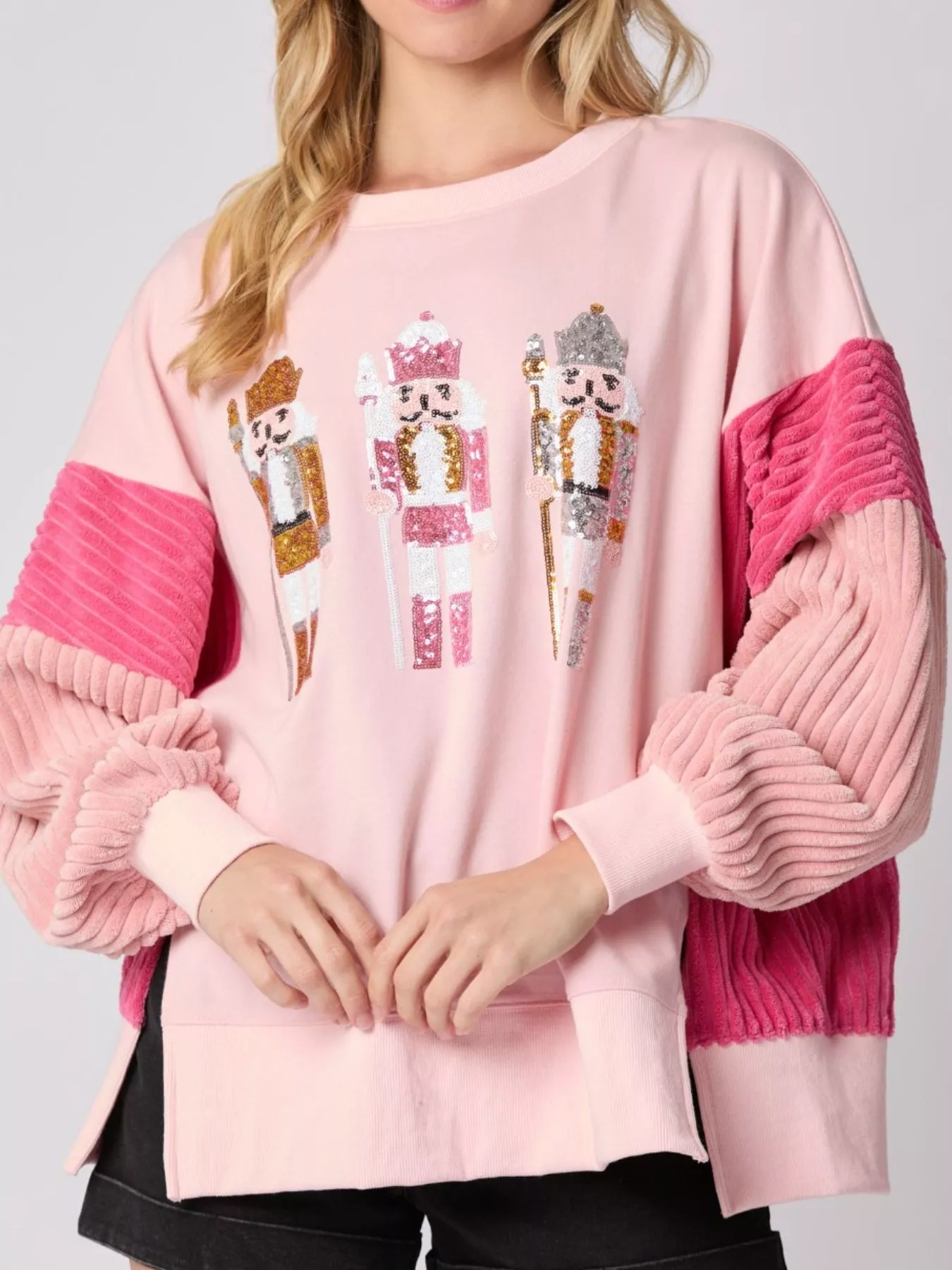 Nutcracker Long Sleeve Sweatshirt with Side Slit - Image 4