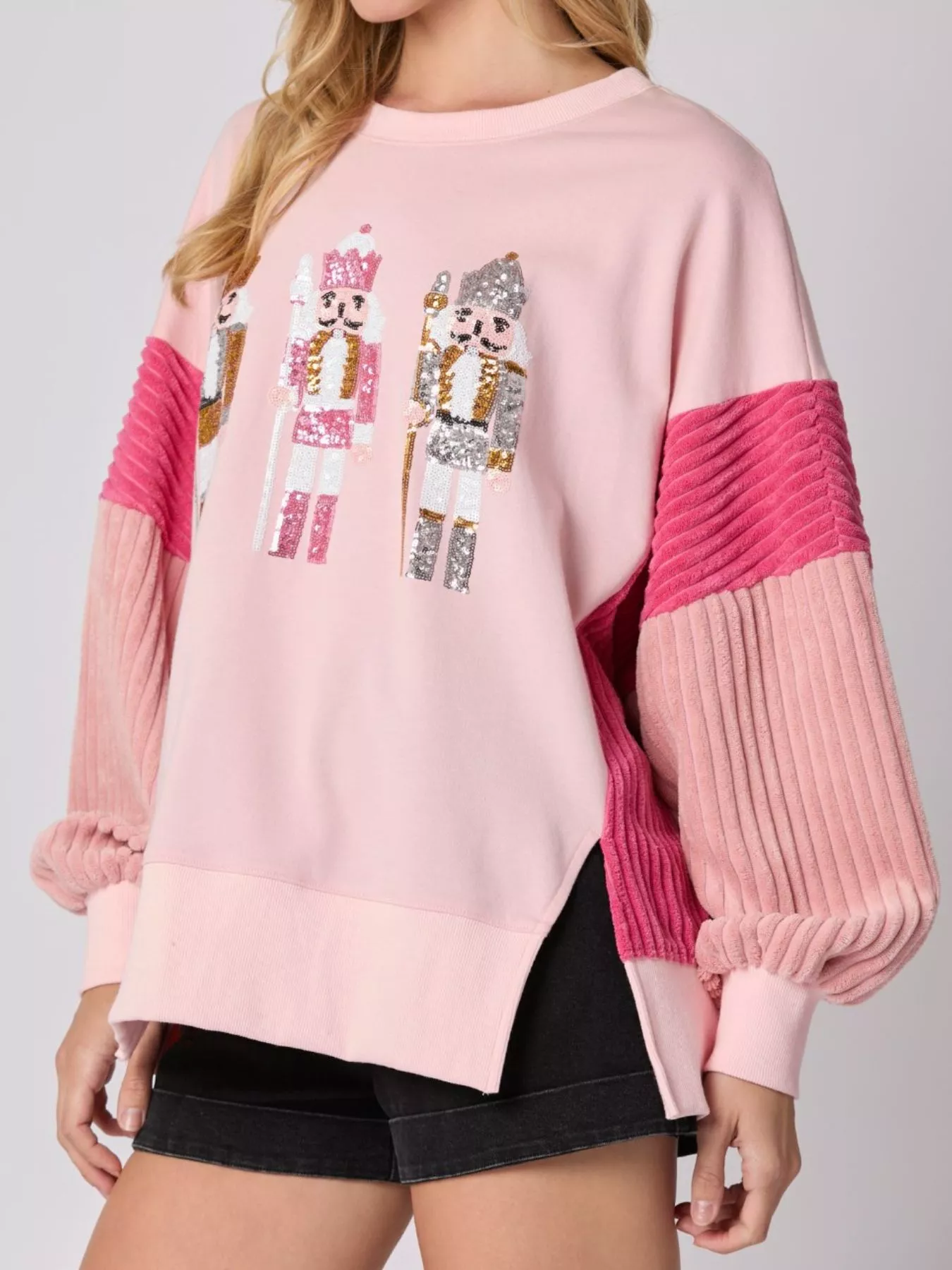 Nutcracker Long Sleeve Sweatshirt with Side Slit - Image 6