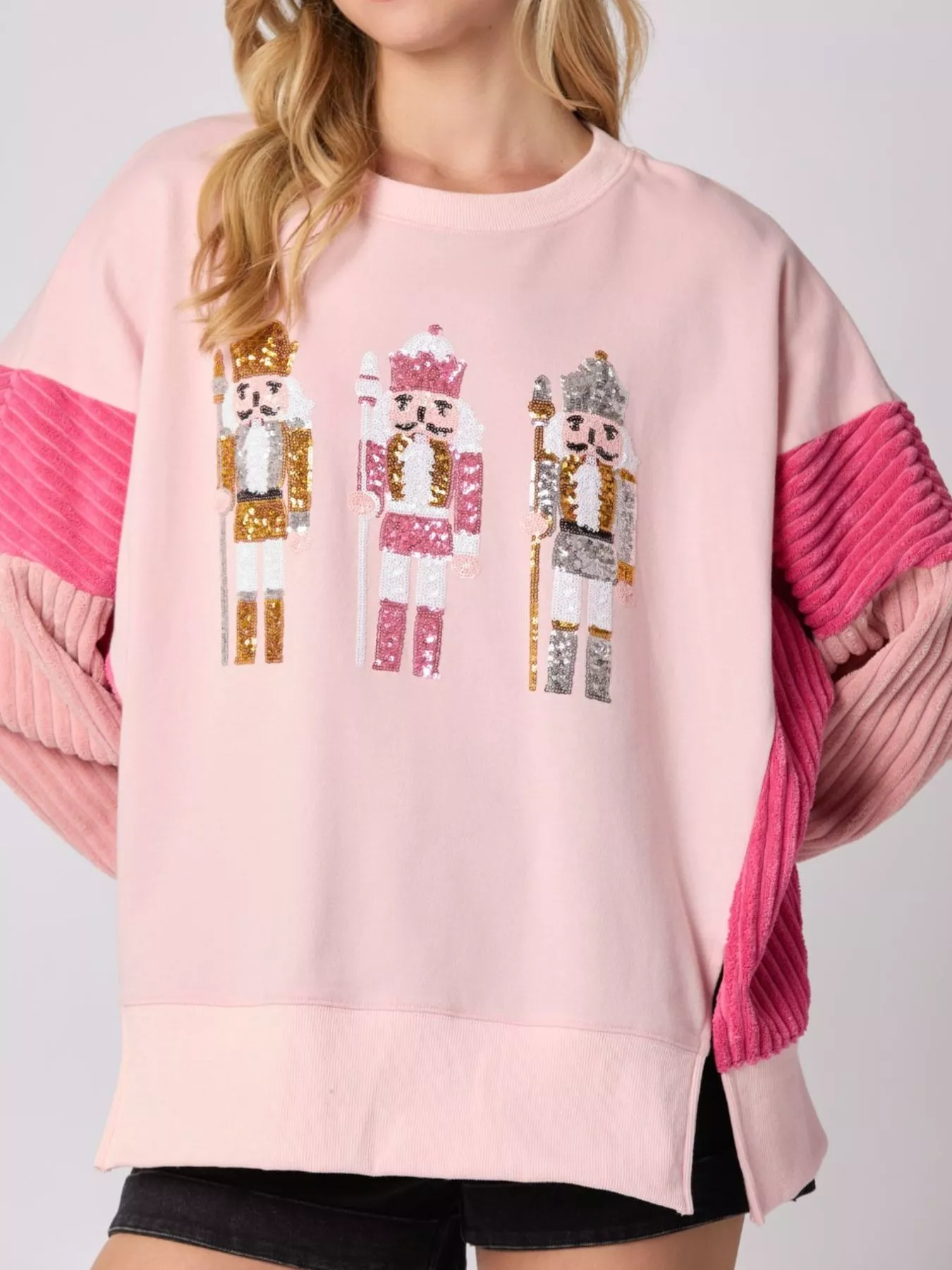 Nutcracker Long Sleeve Sweatshirt with Side Slit - Image 7