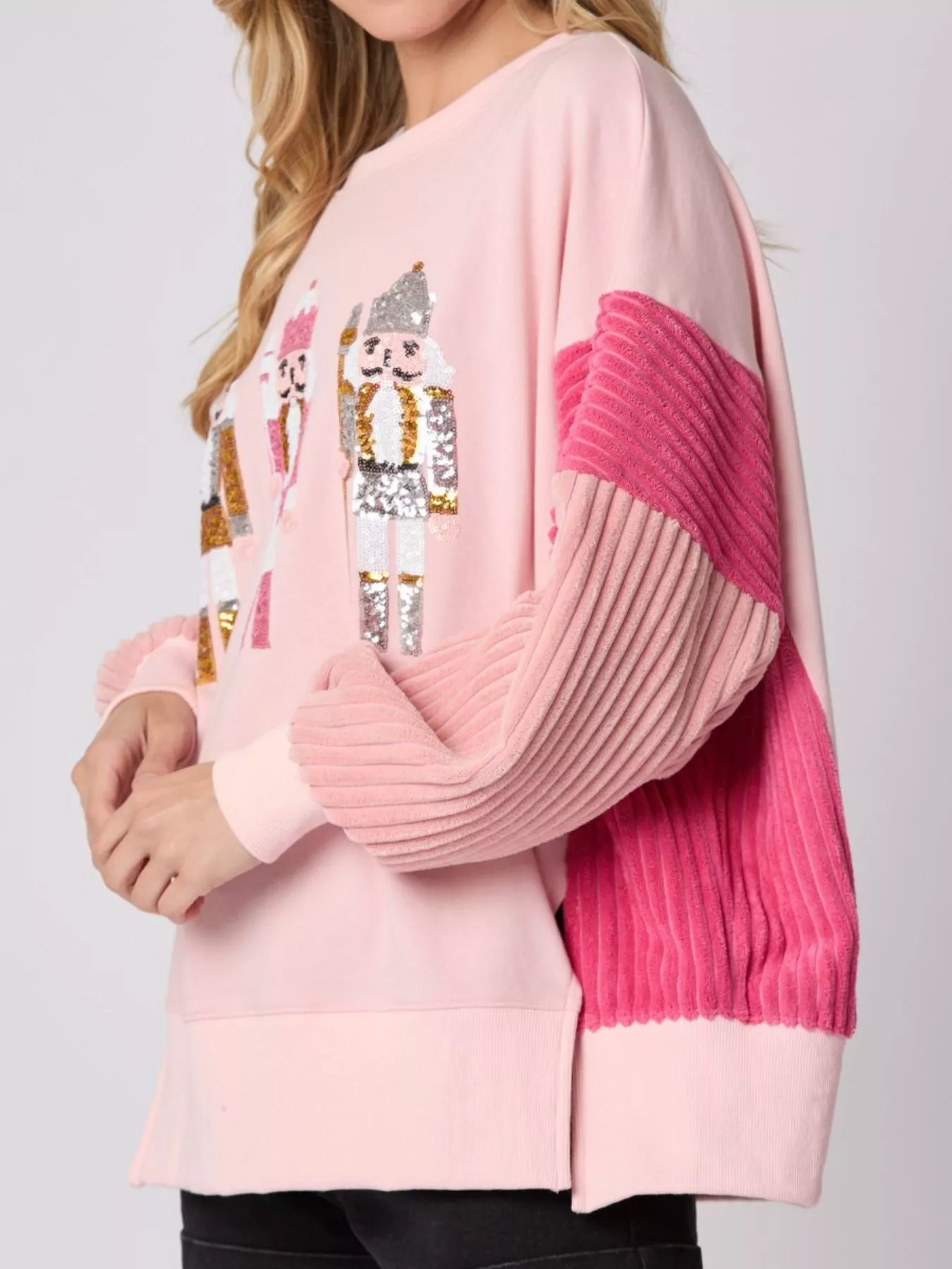 Nutcracker Long Sleeve Sweatshirt with Side Slit - Image 8