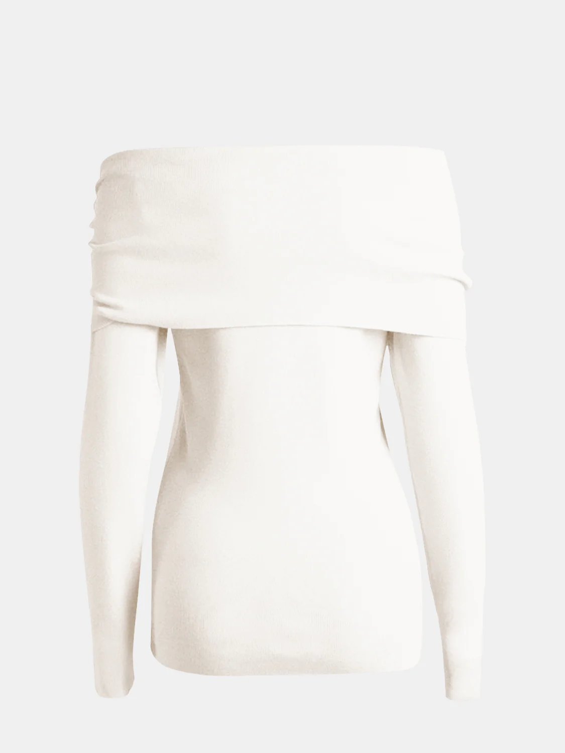 Off-Shoulder Long Sleeve Sweater - Image 11
