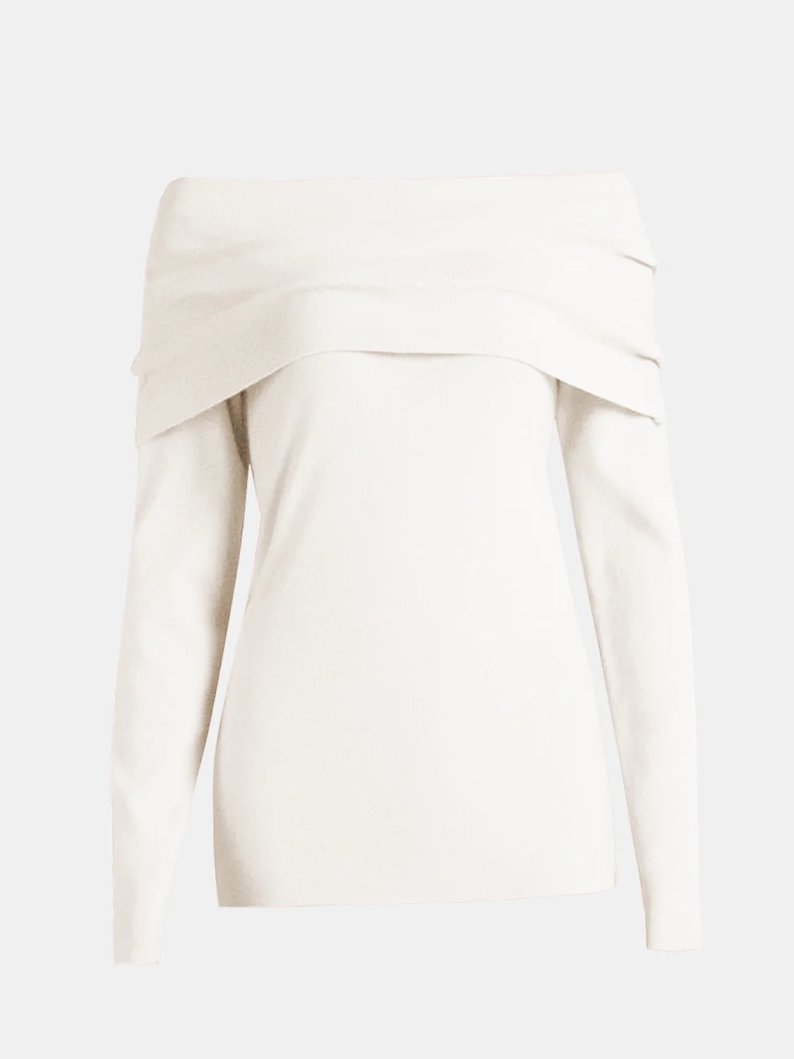 Off-Shoulder Long Sleeve Sweater - Image 12