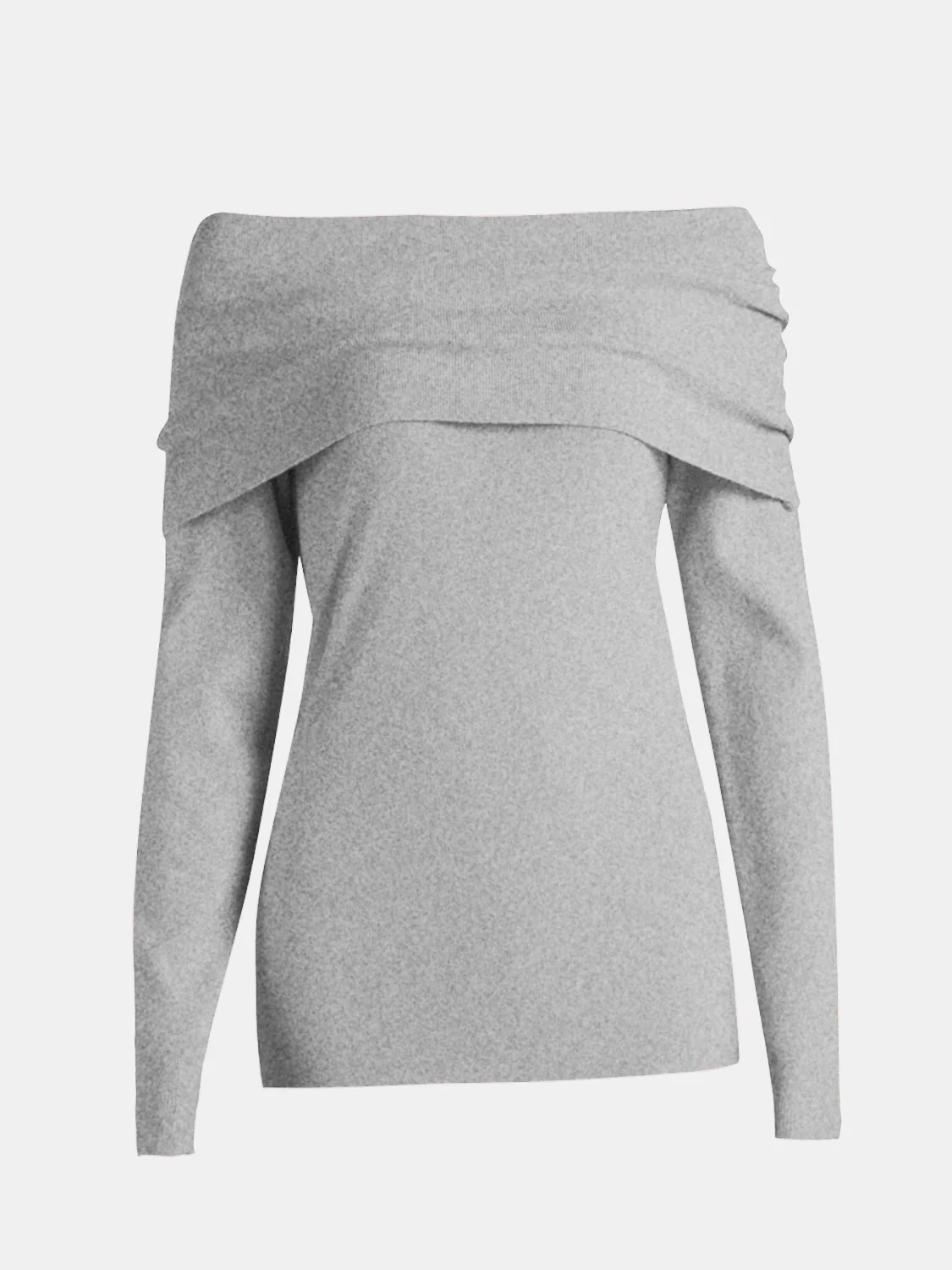 Off-Shoulder Long Sleeve Sweater - Image 15
