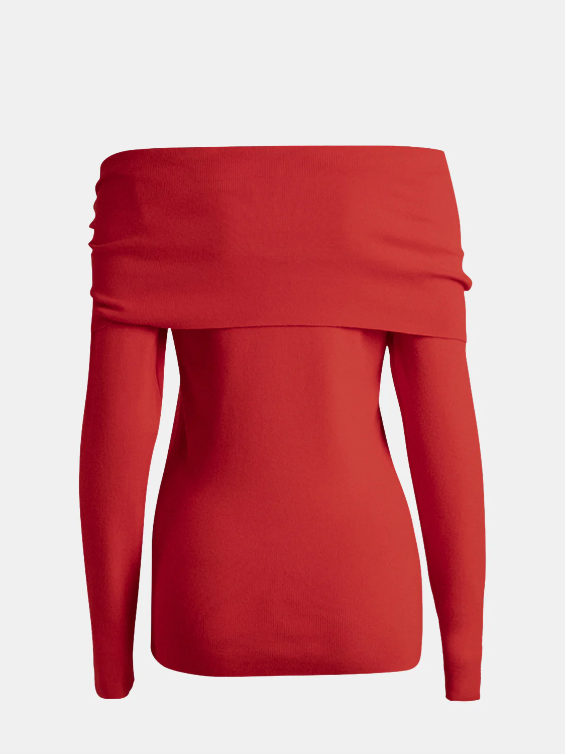 Off-Shoulder Long Sleeve Sweater - Image 3