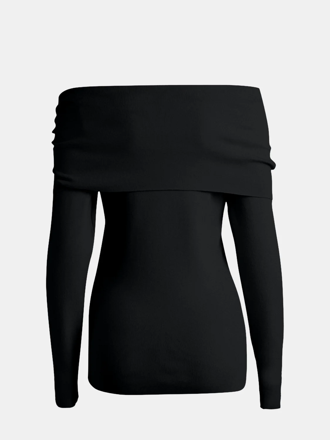 Off-Shoulder Long Sleeve Sweater - Image 6