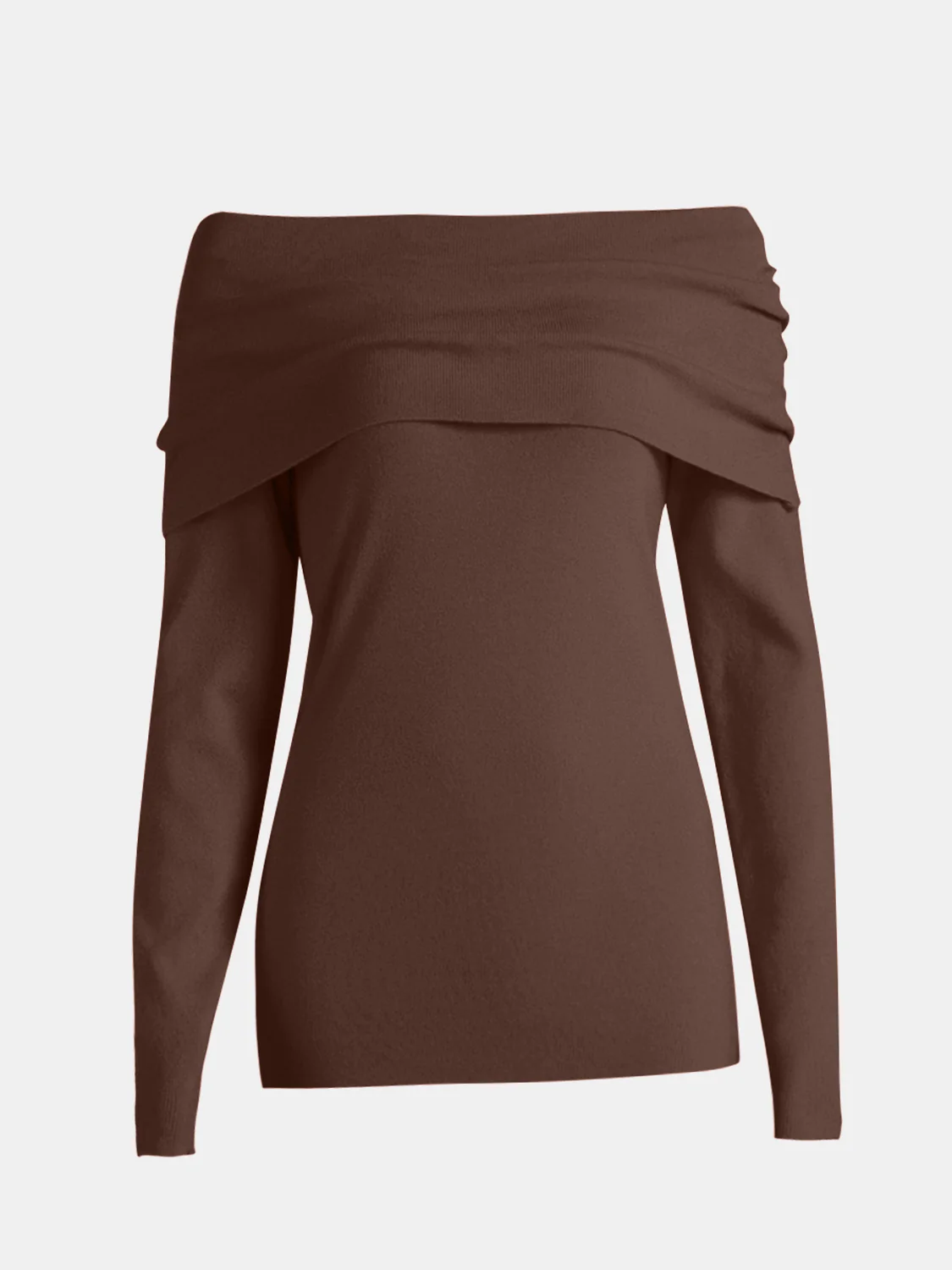 Off-Shoulder Long Sleeve Sweater - Image 9