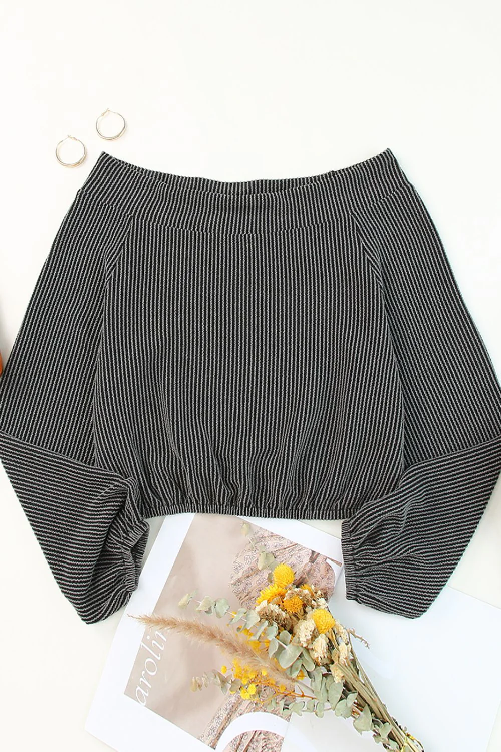 Off-Shoulder Long Sleeve Top - Image 7