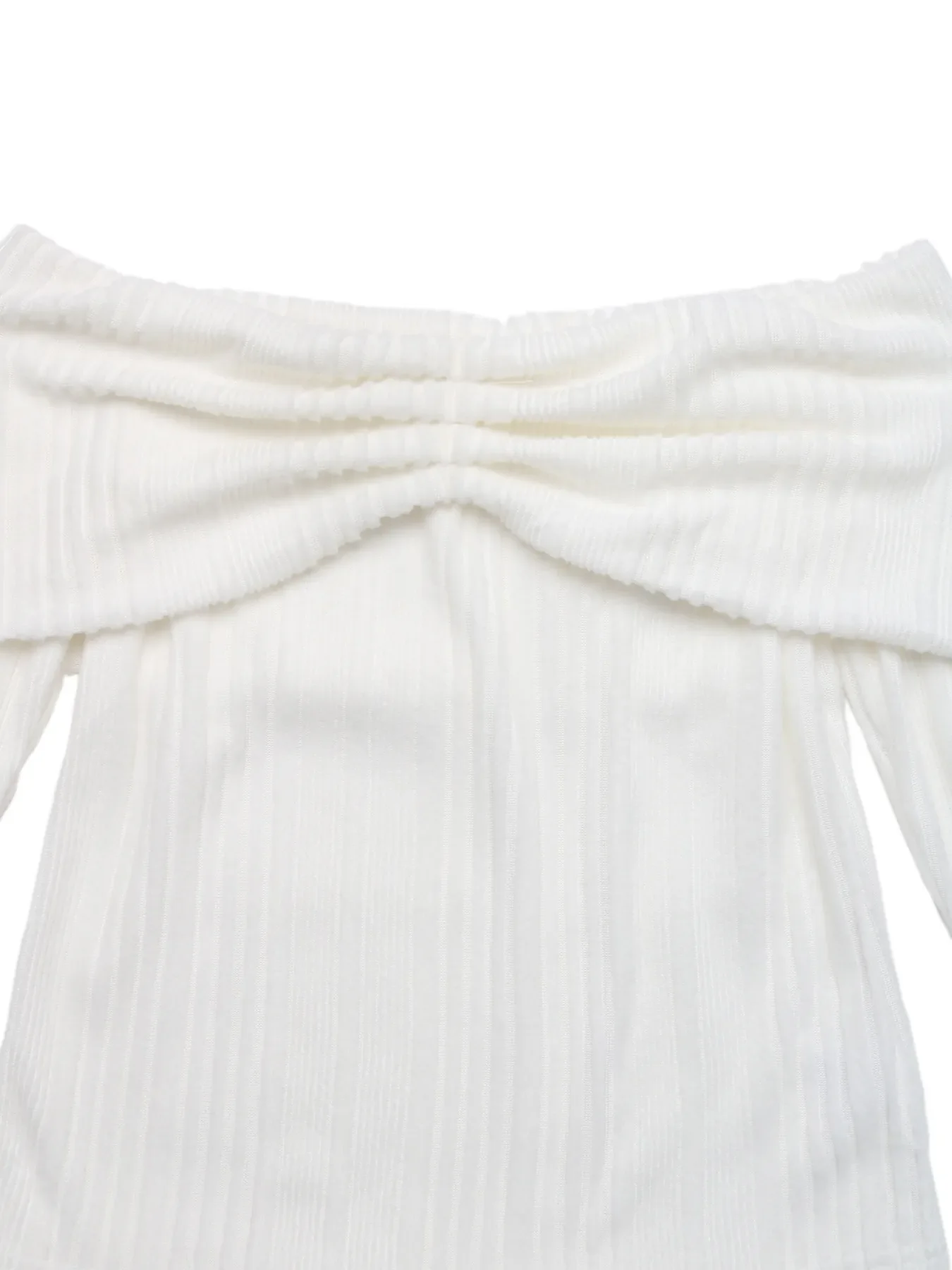 Off-Shoulder Ribbed Knit Top - Image 10