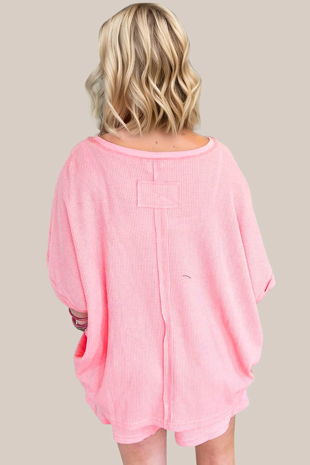 Oh Full Size Round Neck Half Sleeve Top and Shorts Set - Image 2