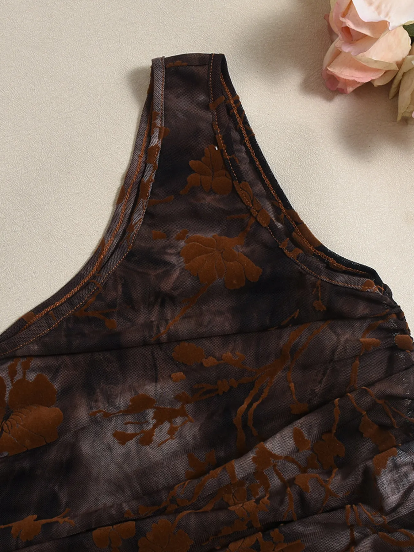 One Shoulder Printed Cami Top - Image 7