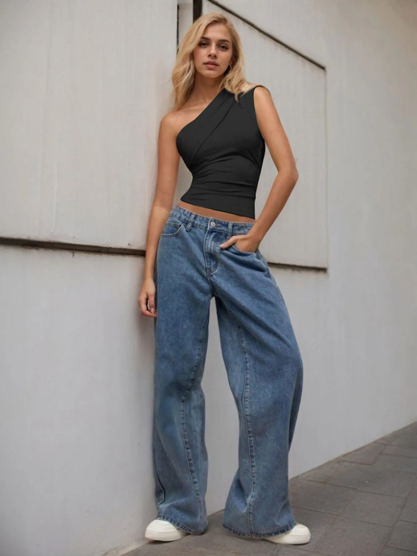 One-Shoulder Tank Top - Image 12