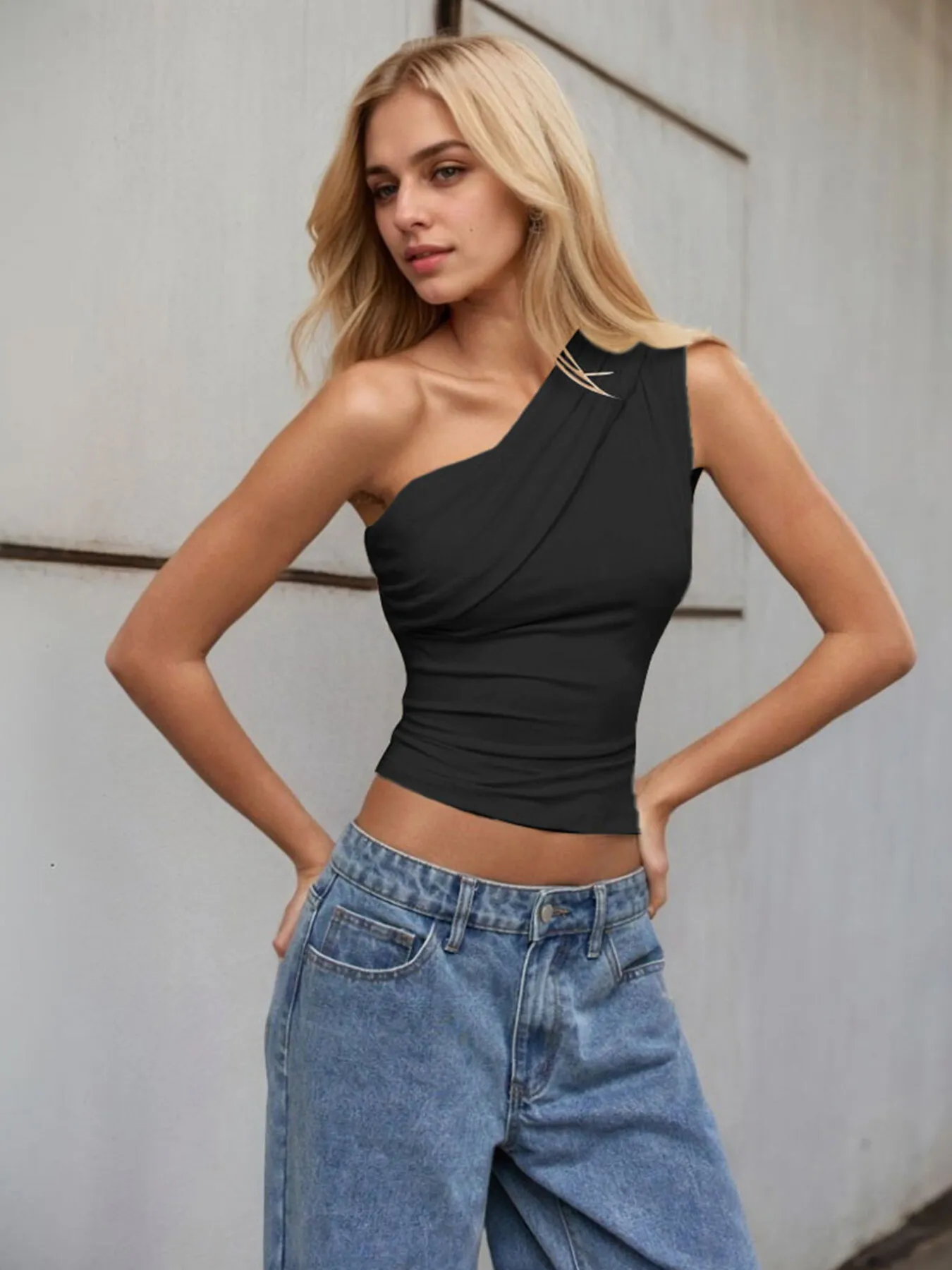 One-Shoulder Tank Top - Image 13